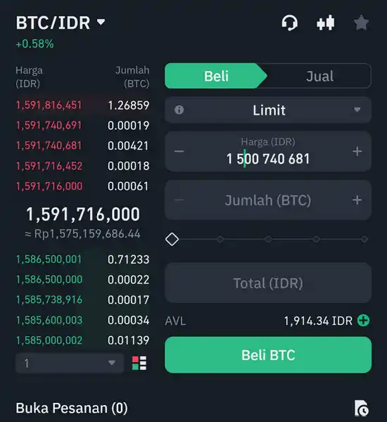 Cara Beli Bitcoin di Tokocrypto