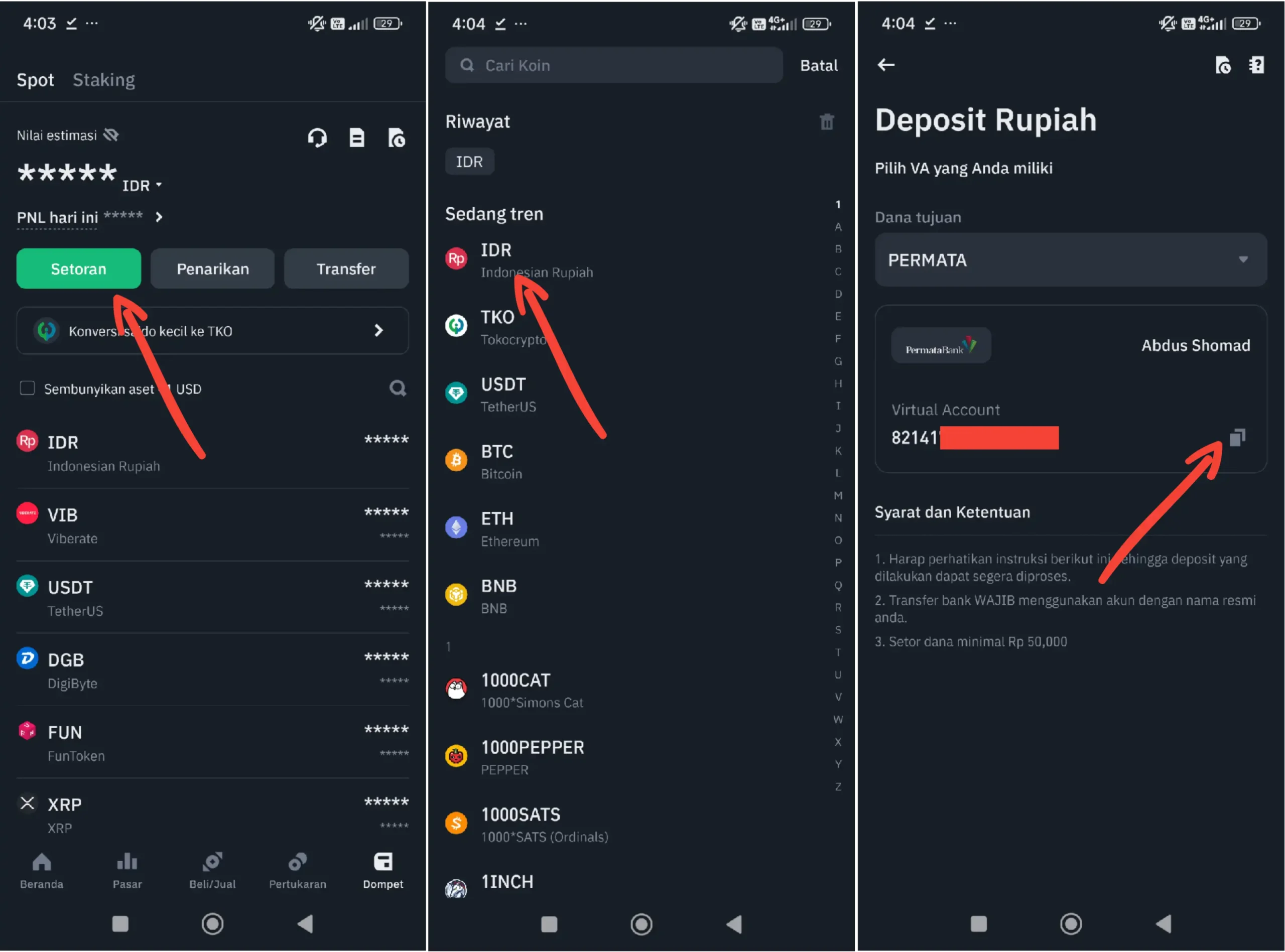 Cara Setoran Tokocrypto via Bank BTN