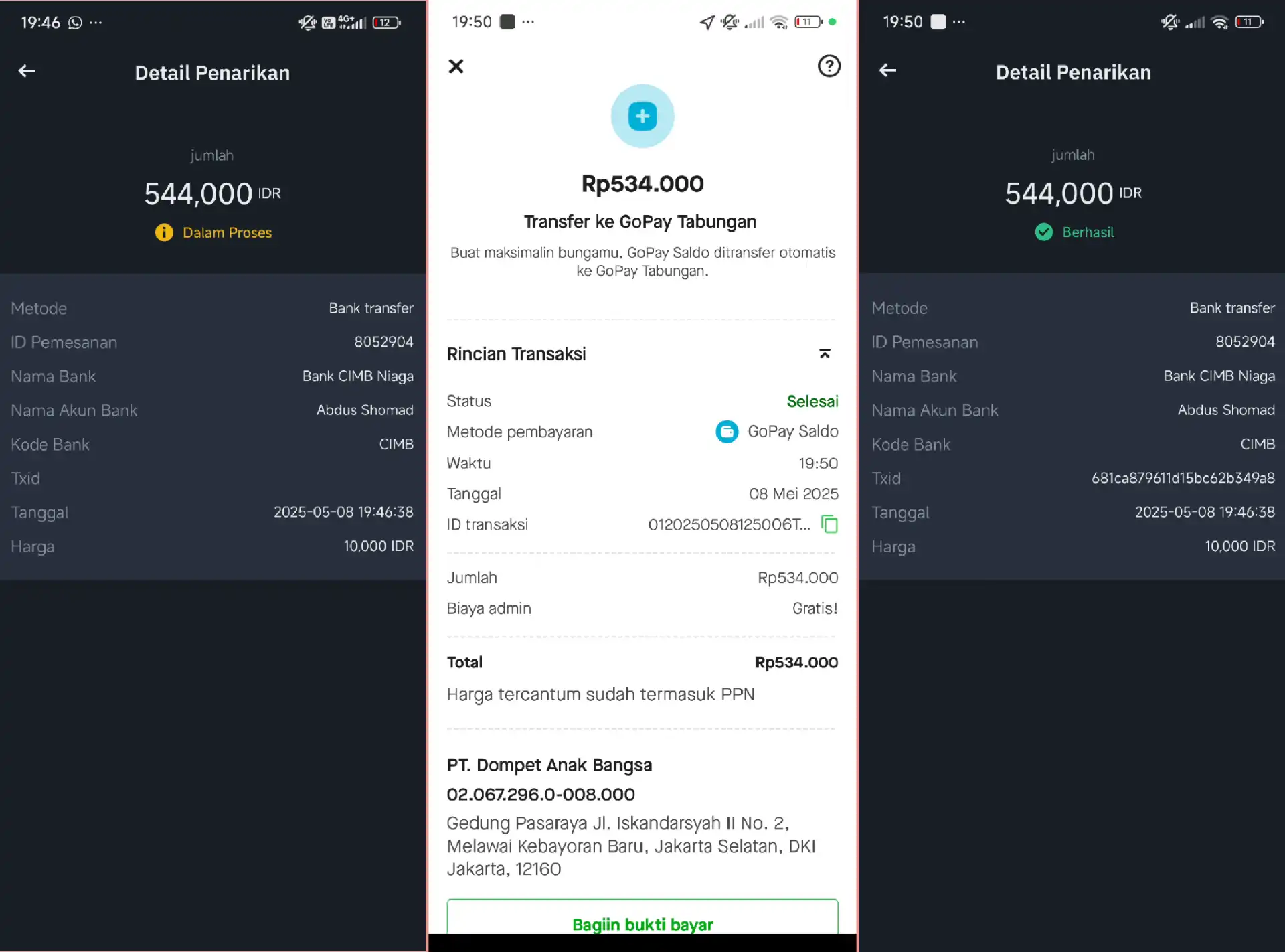 Cara Withdraw Tokocrypto ke Gojek