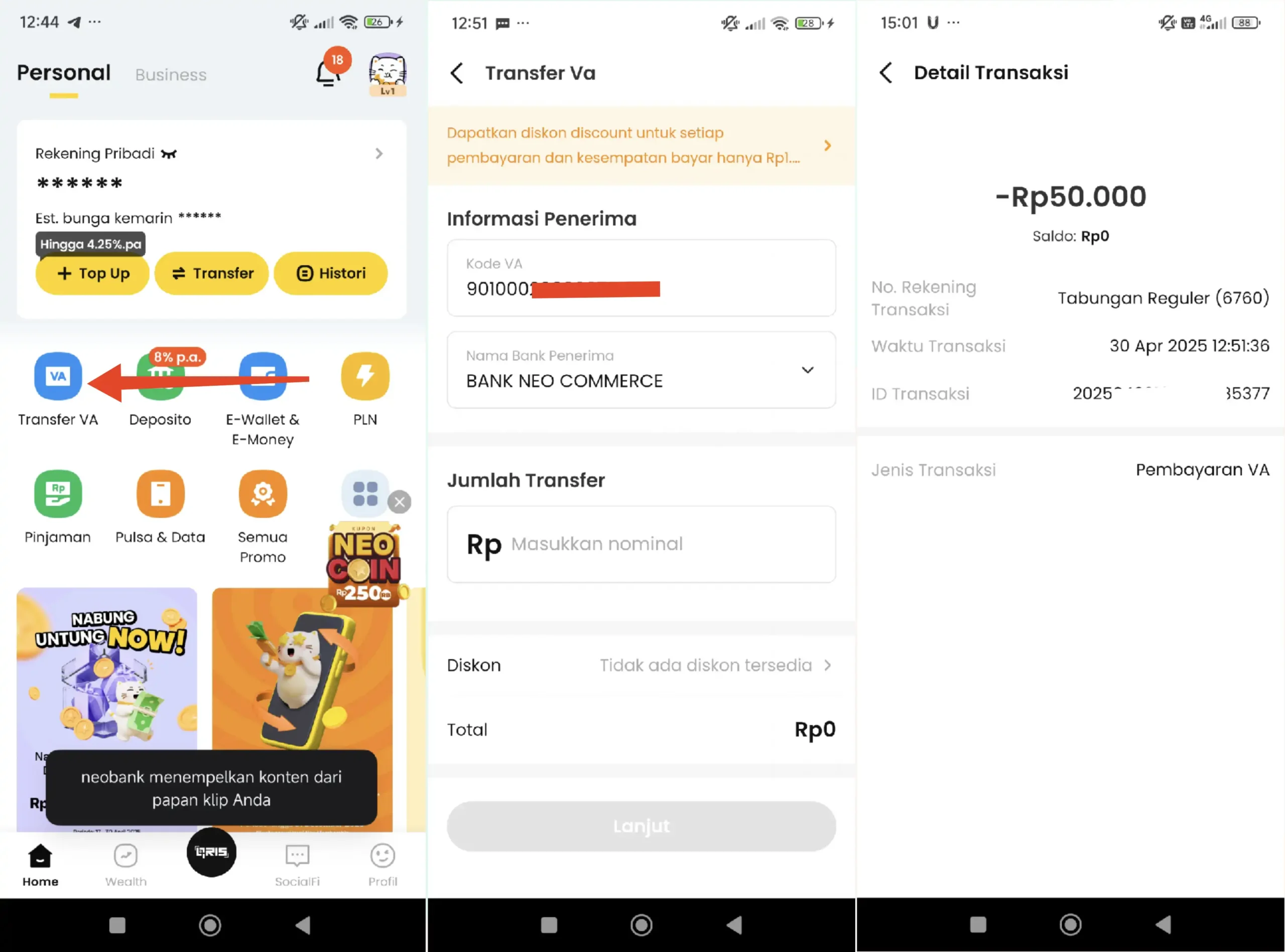 Deposit Tokocrypto via BNC