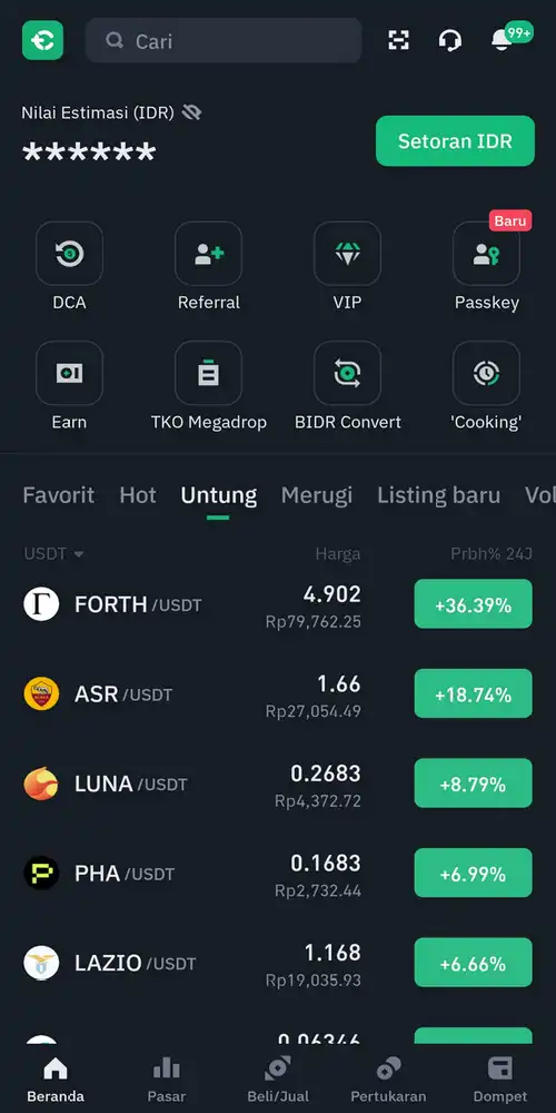 Fitur dan kelebihan Tokocrypto