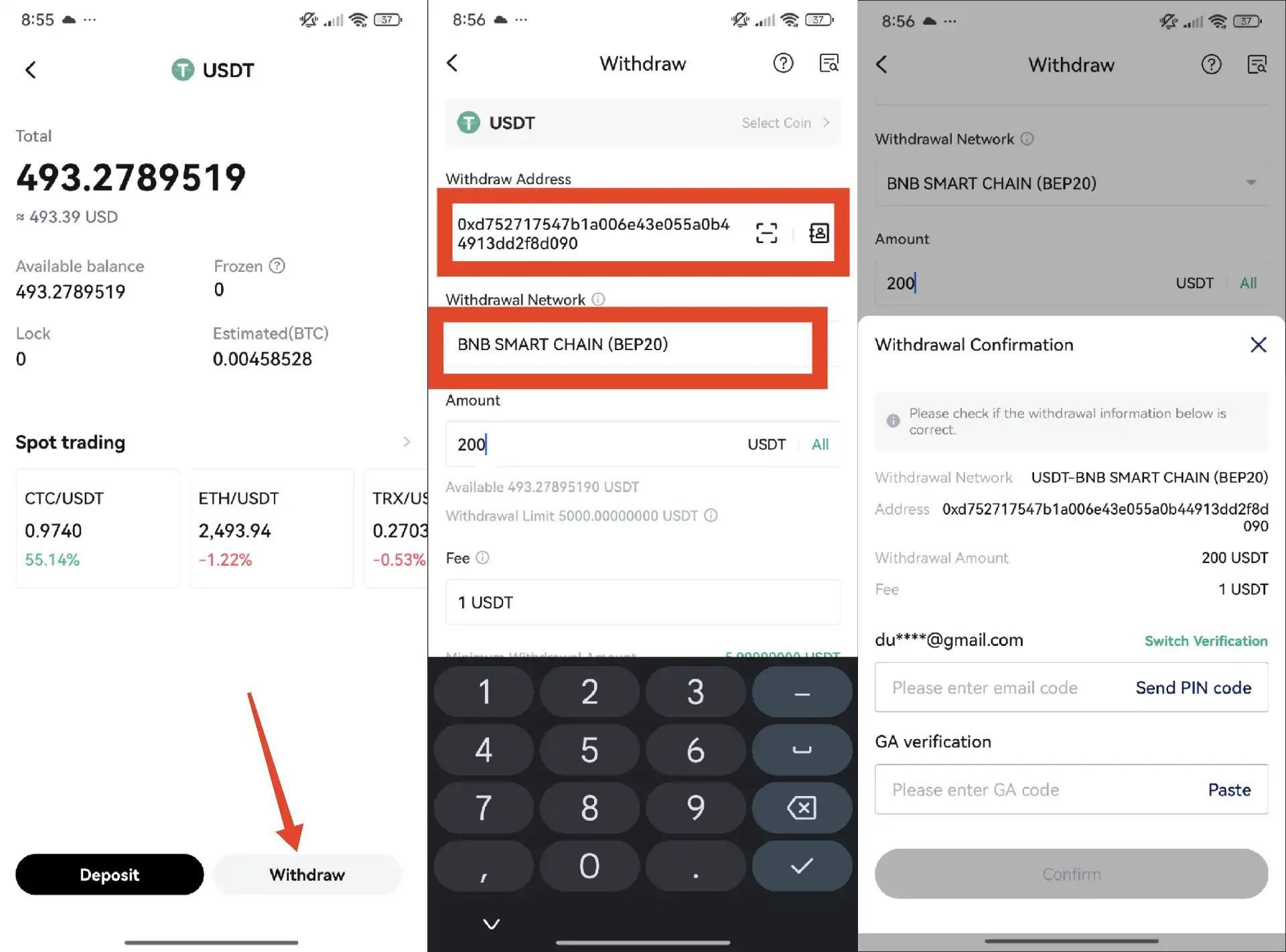 Deposit USDT Tokocrypto 
