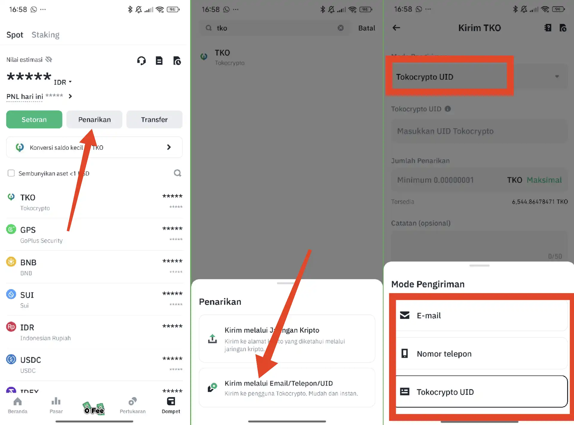 Cara Kirim Kripto Antar Pengguna dengan Internal Transfer di Tokocrypto