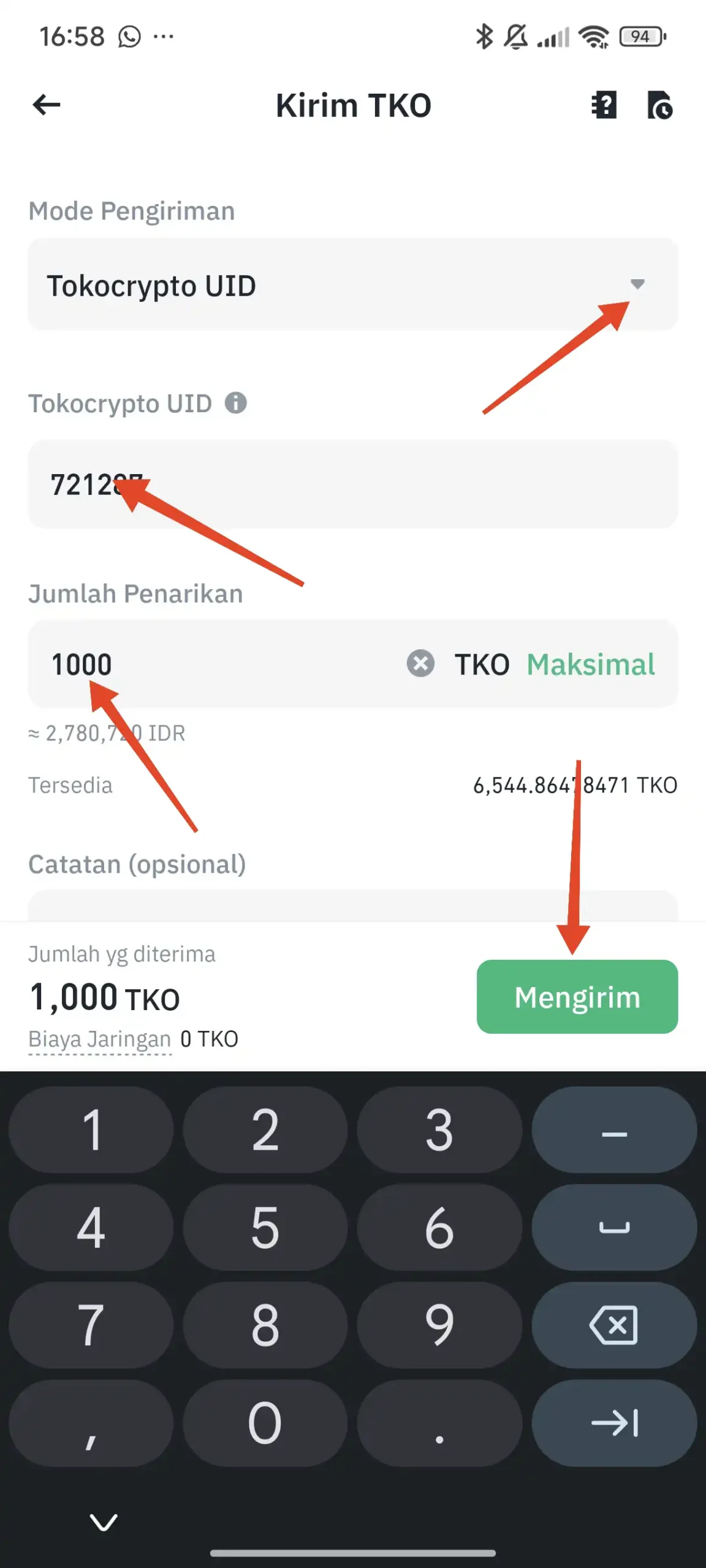 Cara Kirim Kripto Antar Pengguna dengan Internal Transfer di Tokocrypto