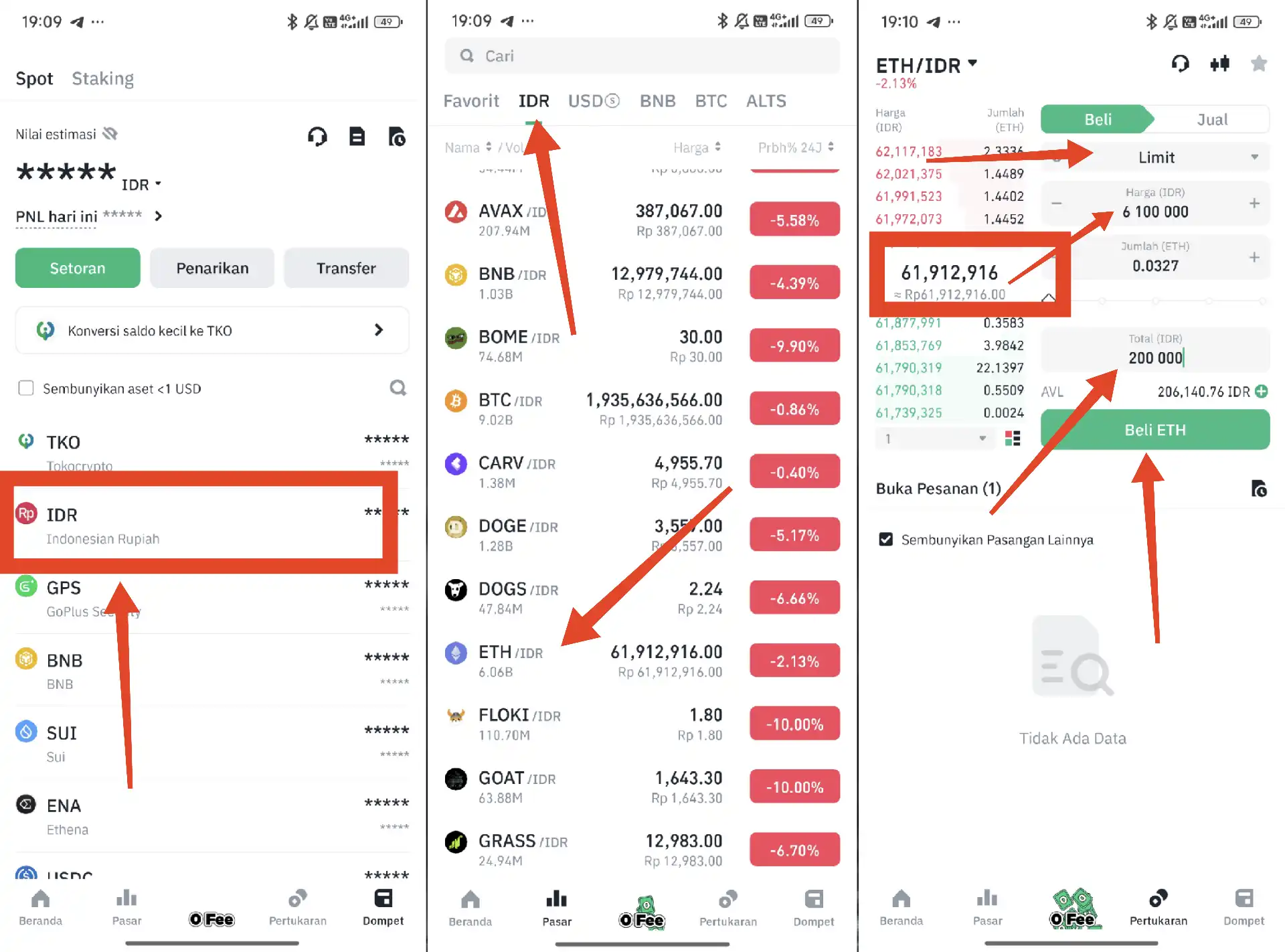 Cara Beli Ethereum di Tokocrypto