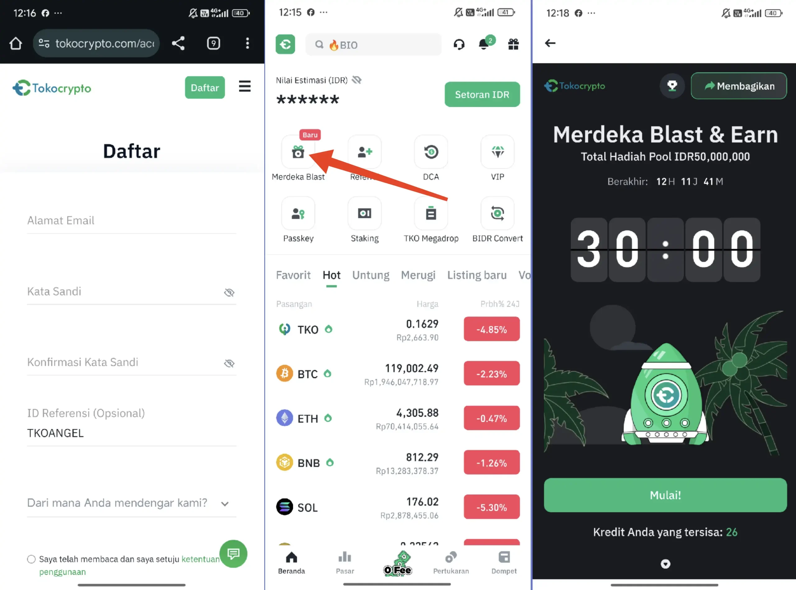 Main Game Merdeka Blast & Earn Tokocrypto Dapat Hadiah Jutaan