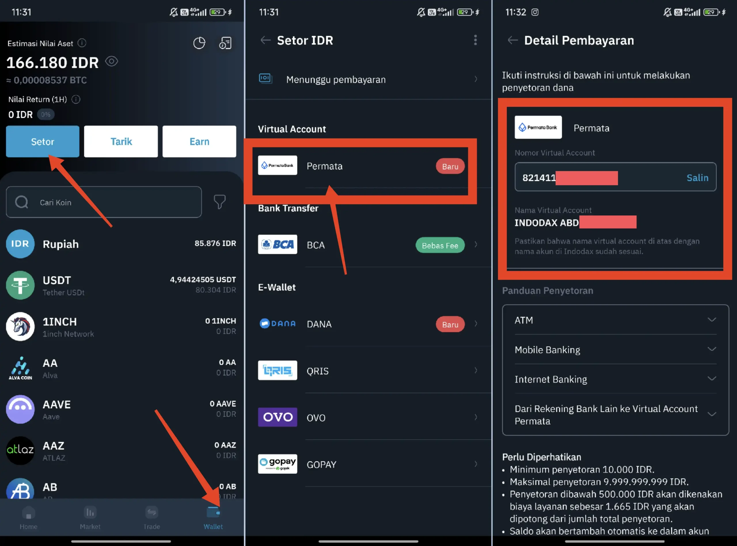 Cara Deposit Indodax via SeaBank