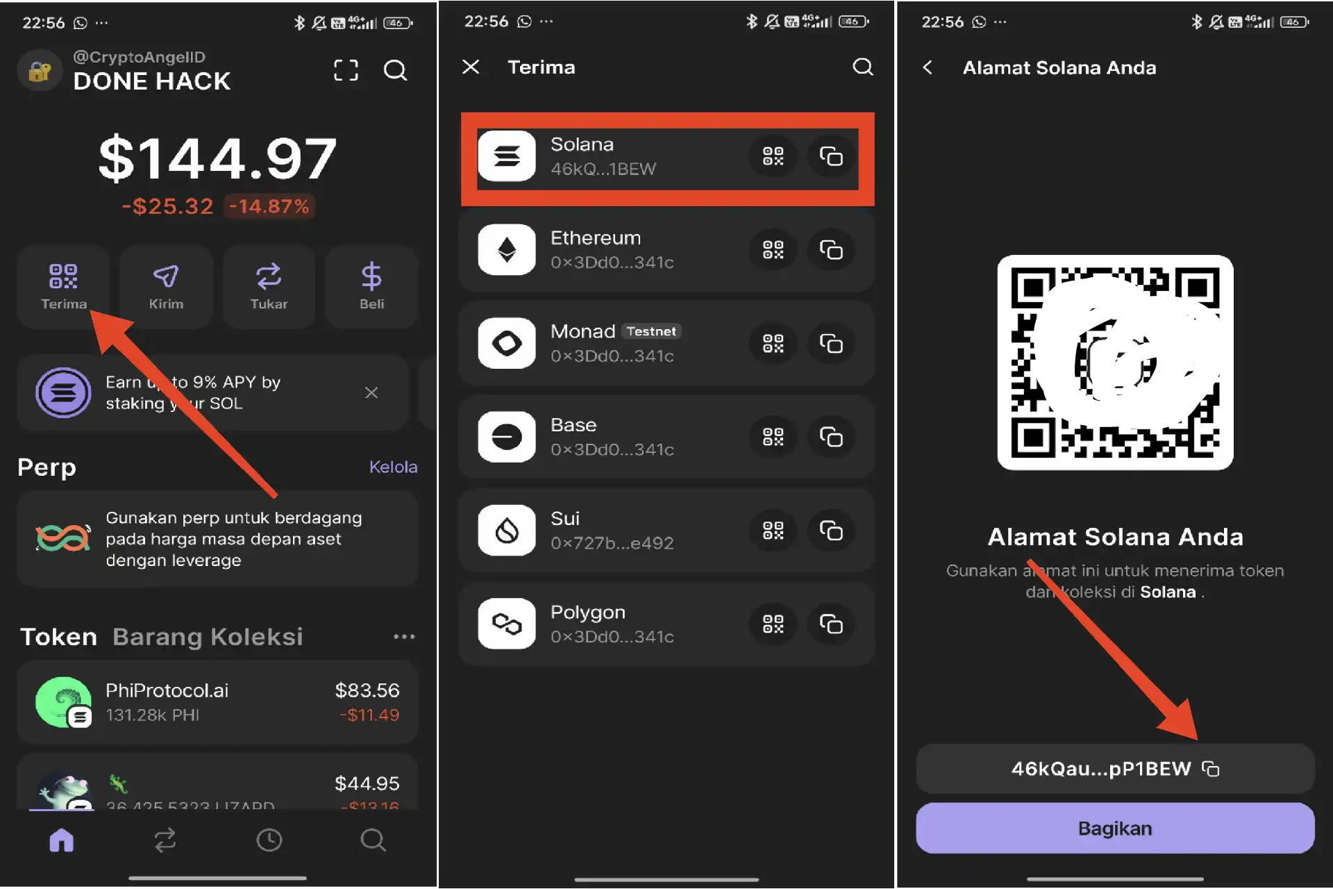 Deposit Phantom via Tokocrypto