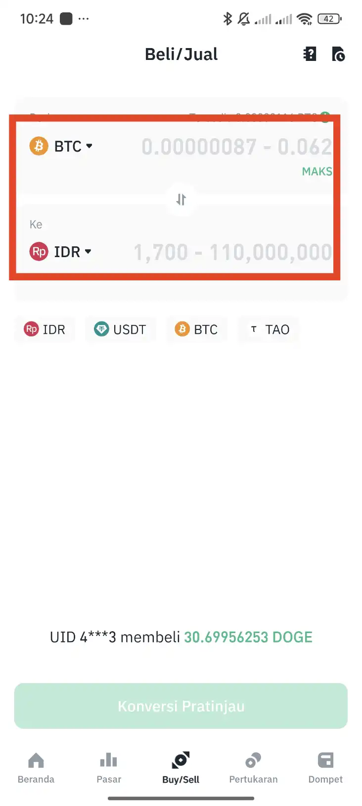 Mengubah Aset Kripto Kecil di Tokocrypto dengan Fitur Buy/Sell