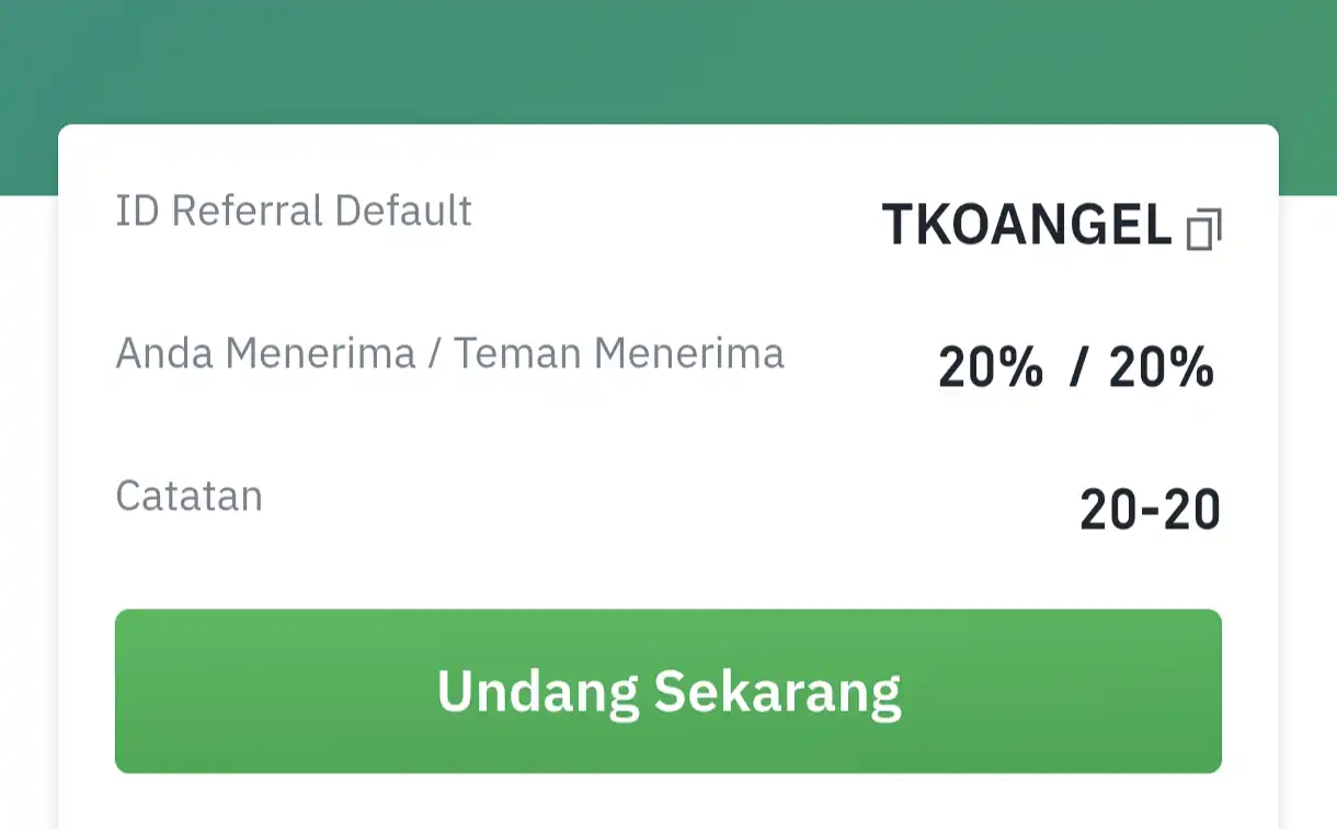 ID Referensi Tokocrypto TKOANGEL 