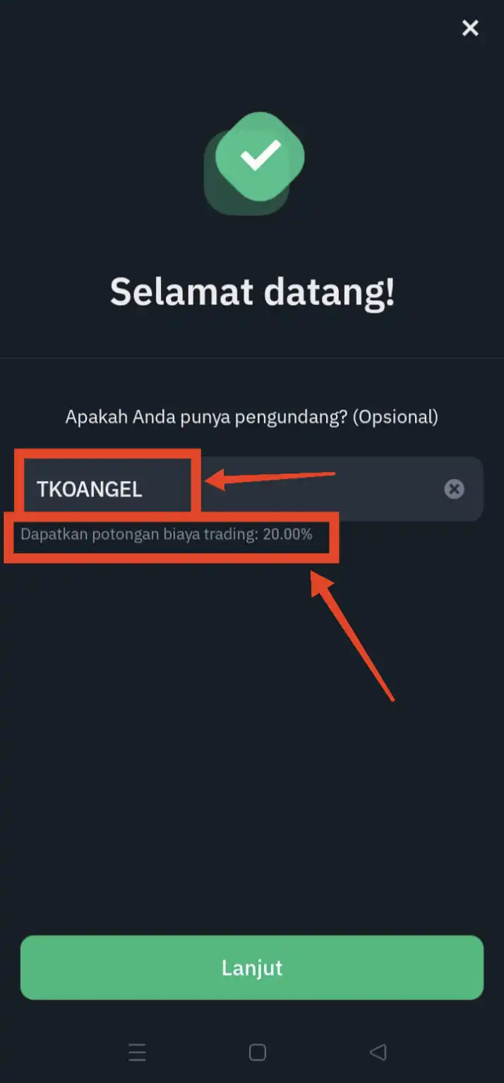 ID Referensi Tokocrypto TKOANGEL