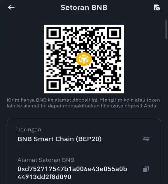 Menarik BNB dari Trust Wallet ke Tokocrypto
