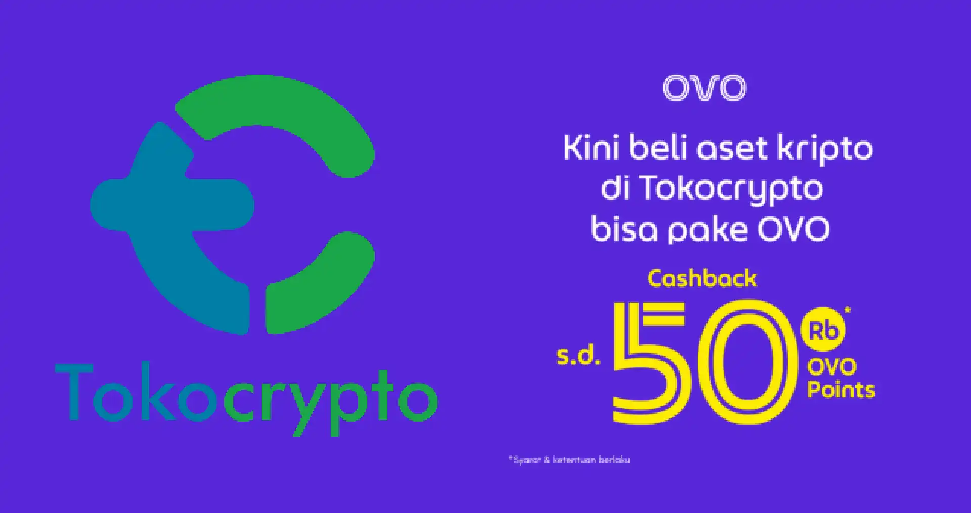 Promo Tokocrypto Cashback OVO Points Hingga Rp50.000