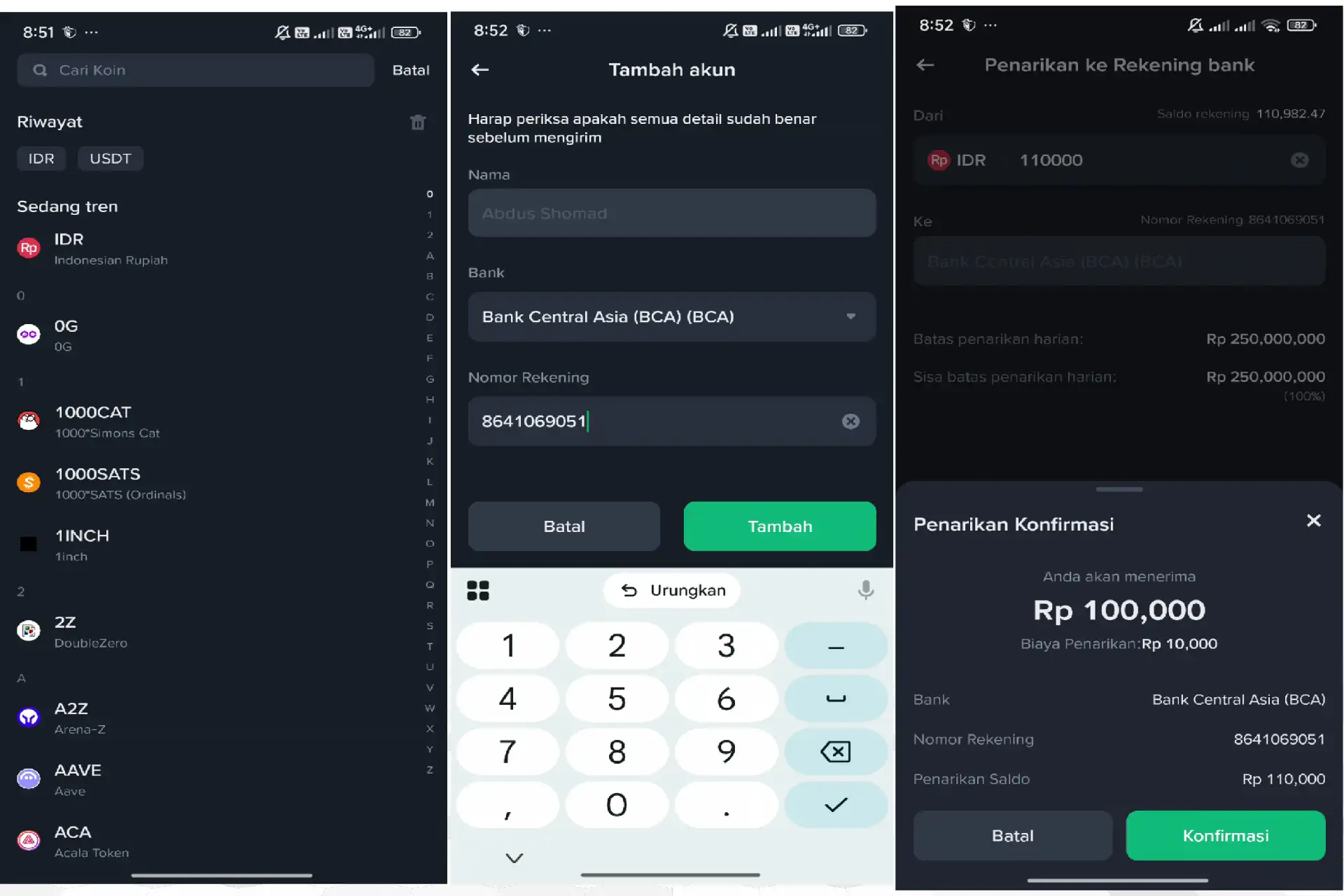 Cara Withdraw Tokocrypto ke BCA