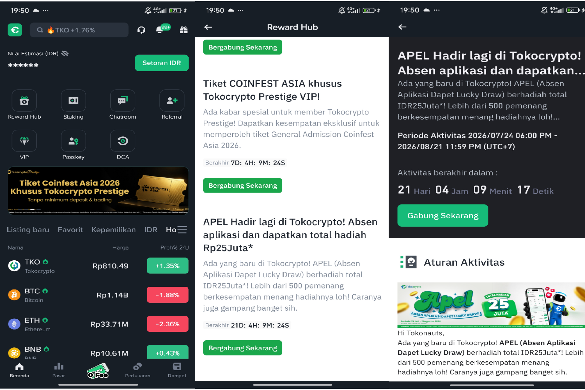 Program APEL Tokocrypto Kembali Hadir: Absen Aplikasi dan Raih Total Hadiah Rp25 Juta!