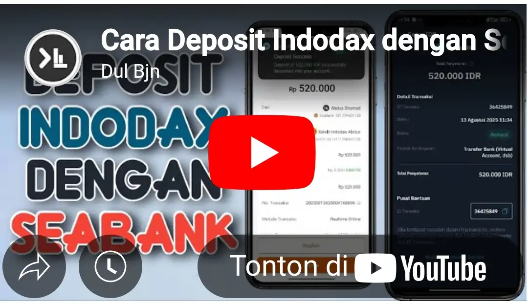 Cara Deposit Indodax via SeaBank