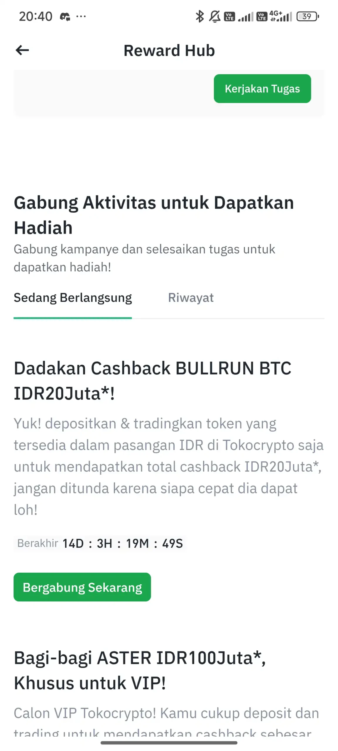 Cashback BULLRUN Tokocrypto