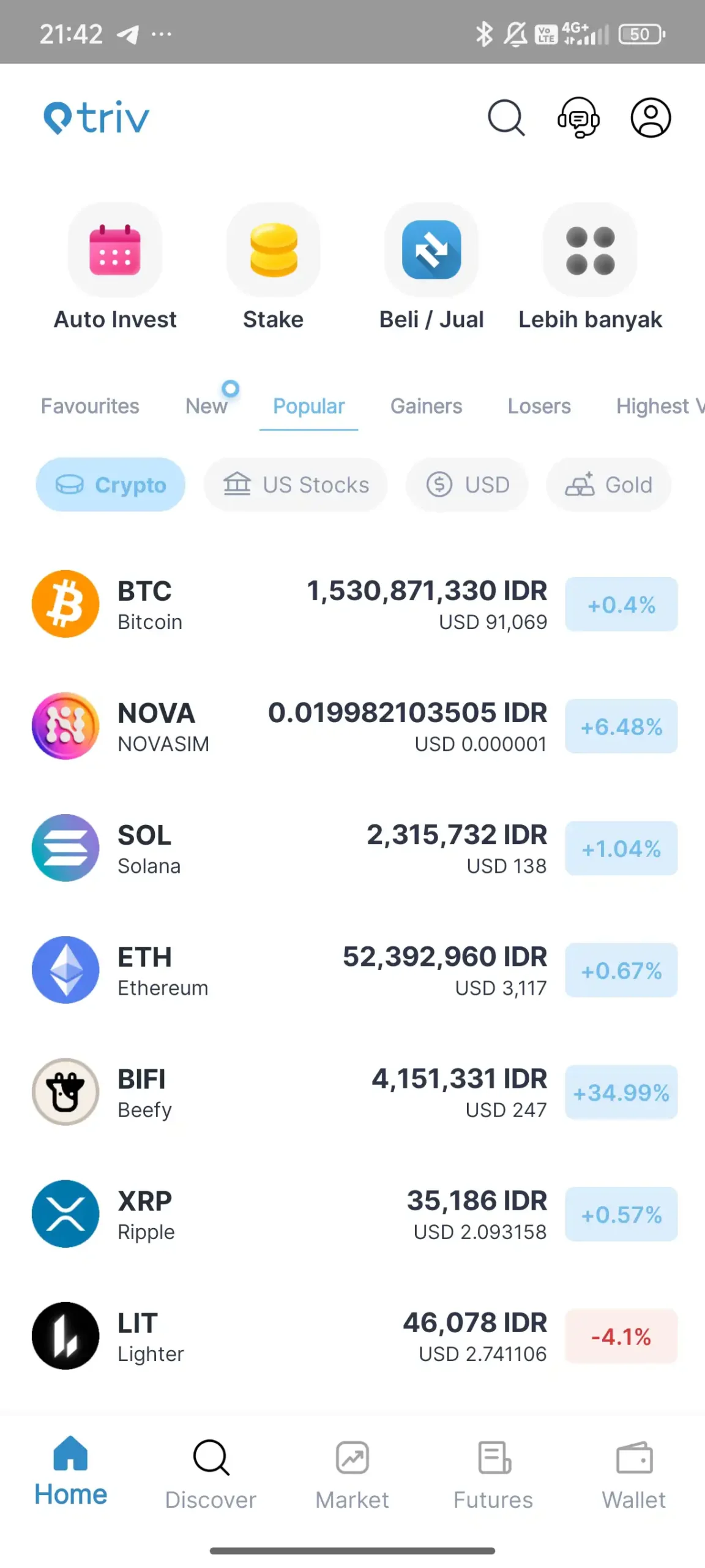 Triv Aplikasi Trading Crypto Indonesia