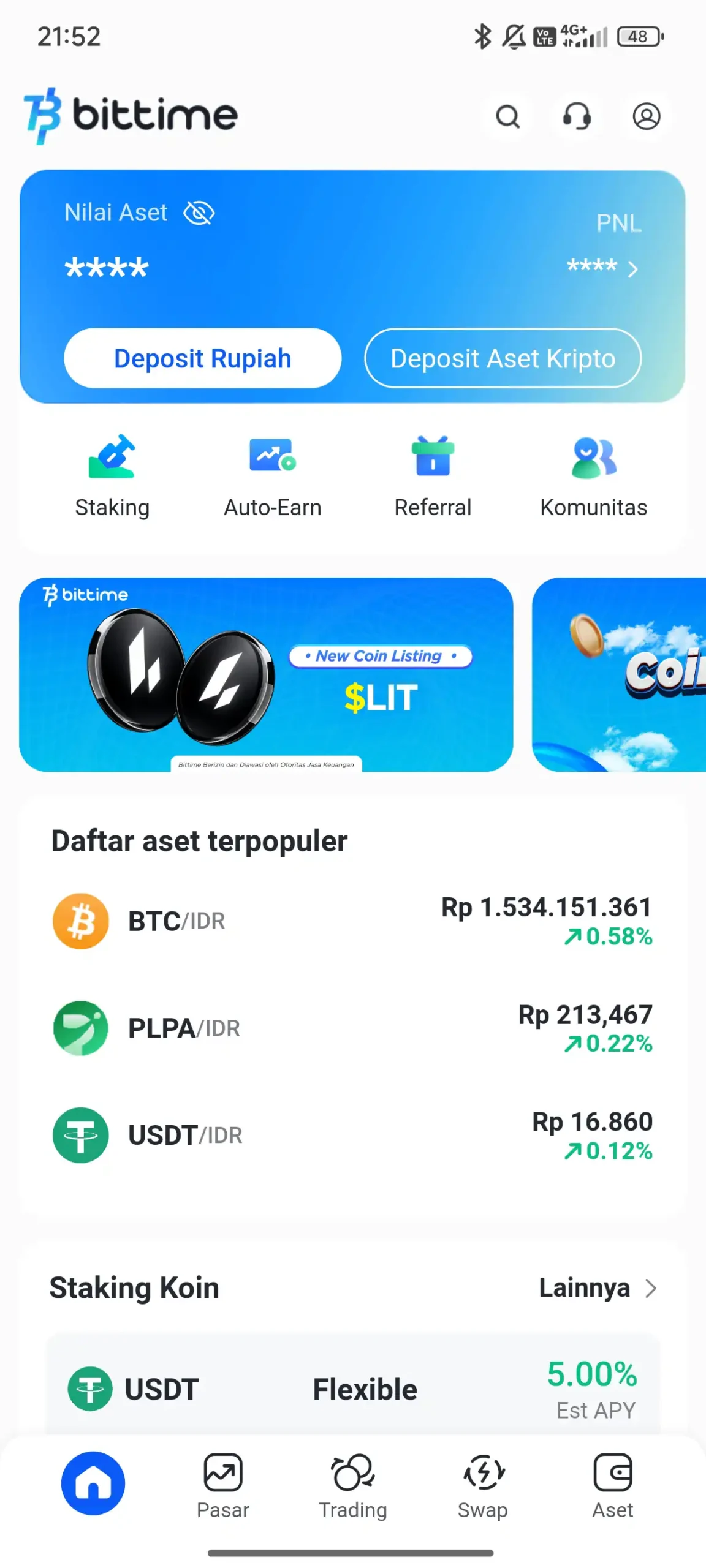 Bittime Aplikasi Trading Crypto Indonesia