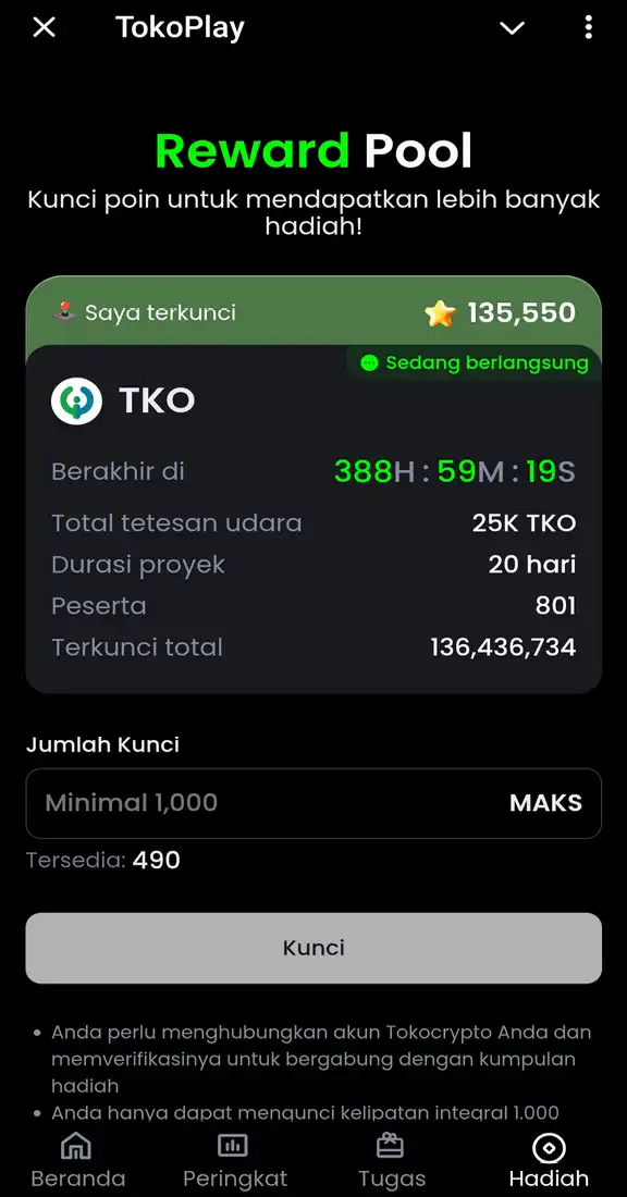 TokoPlay Tokocrypto Untuk Mendapatkan Airdrop TKO Token Gratis