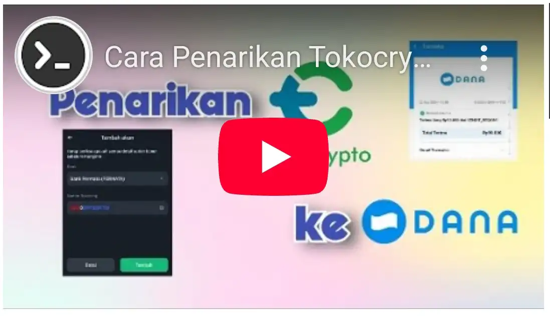 Tutorial Cara Penarikan Tokocrypto ke Dana