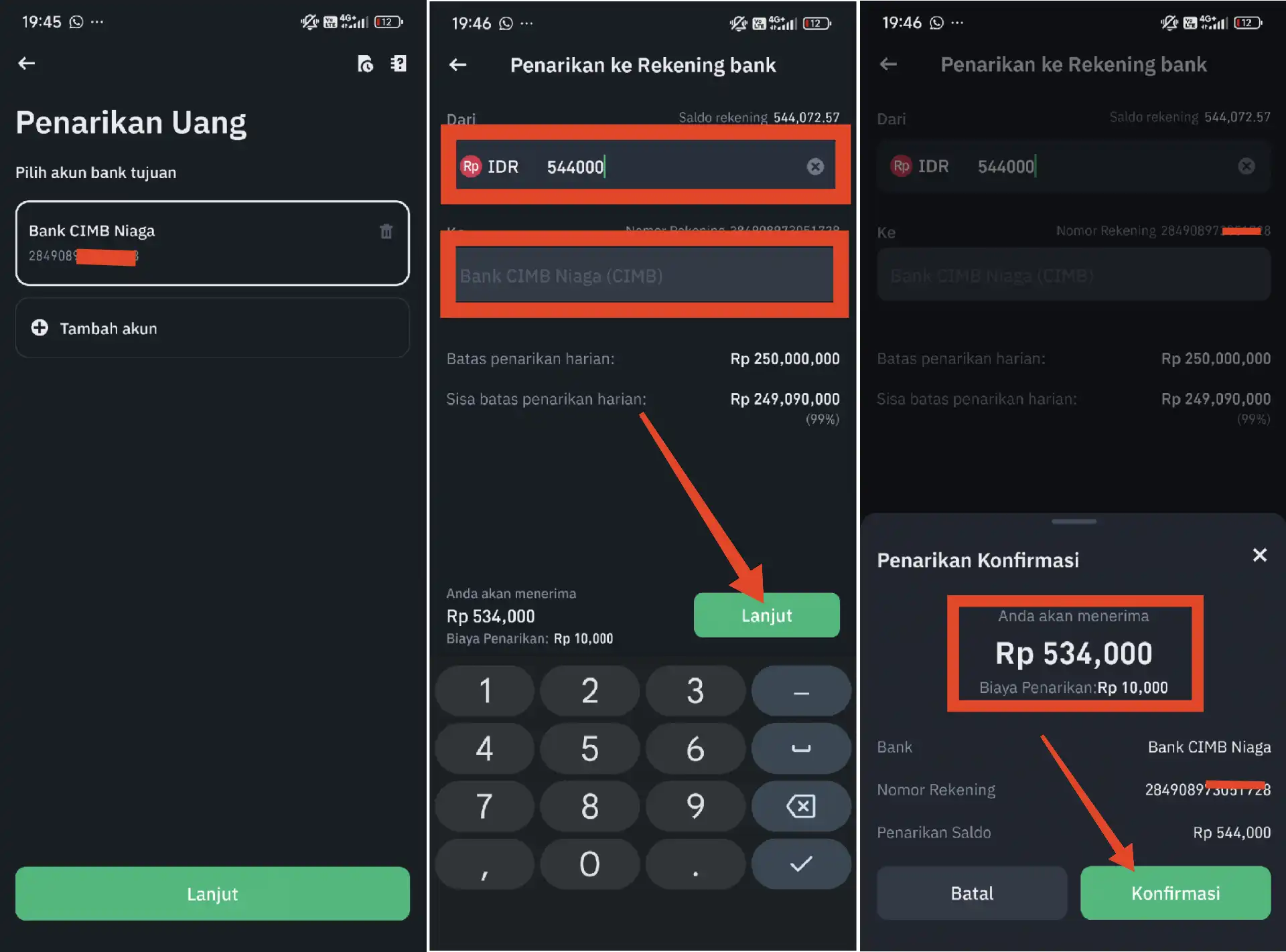 Cara WD Tokocrypto ke Gopay