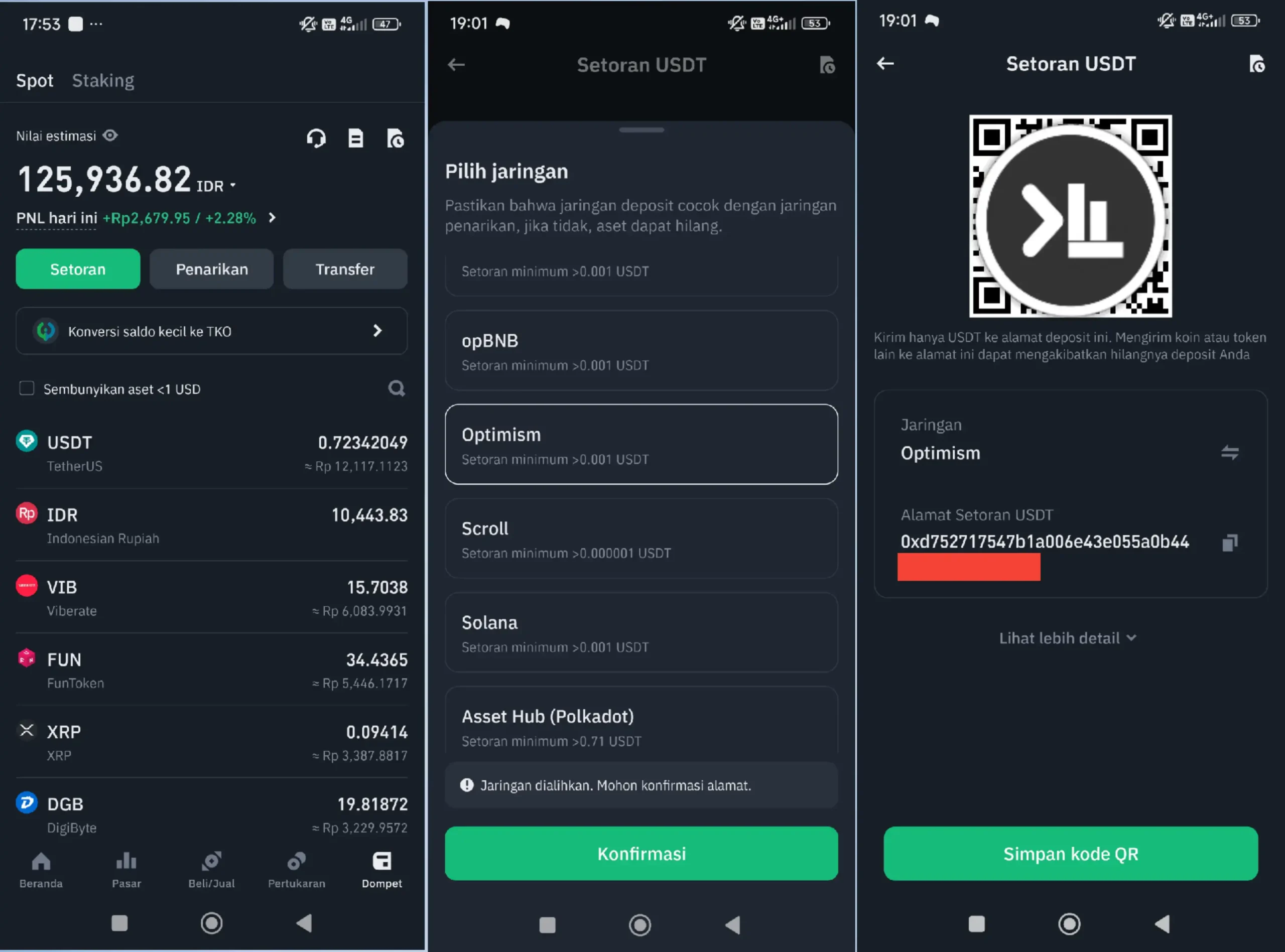 Withdraw USDT di MEXC ke Tokocrypto